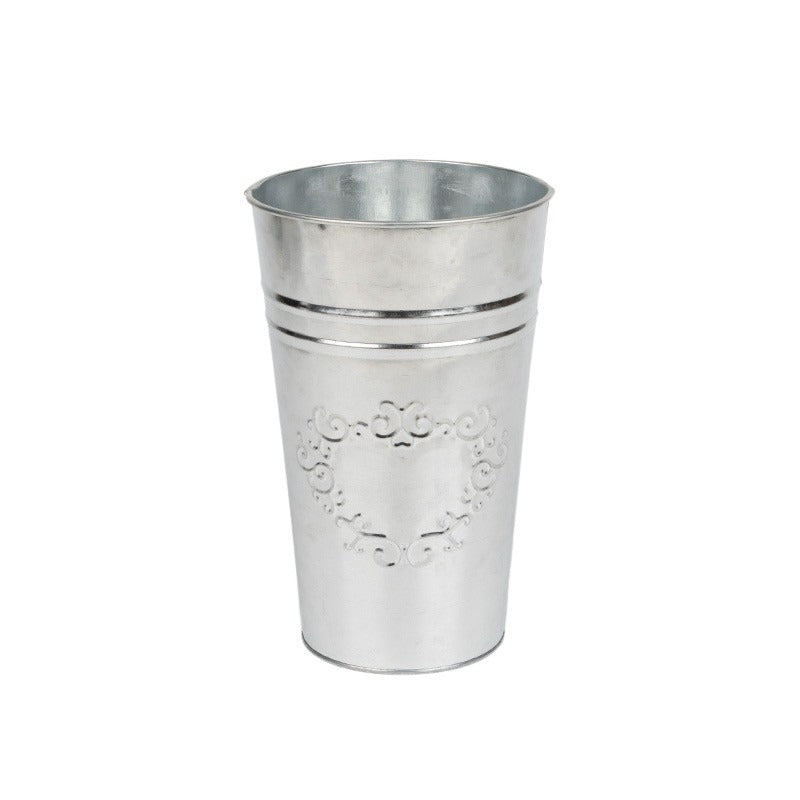 Vas De Zinc Cu Model De Inimă Metalic 12,5X20Cm