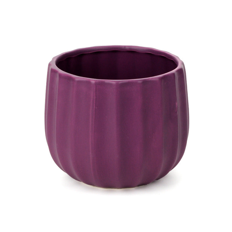 Deco Vas Ceramic Violet Mat 10X9,5Cm