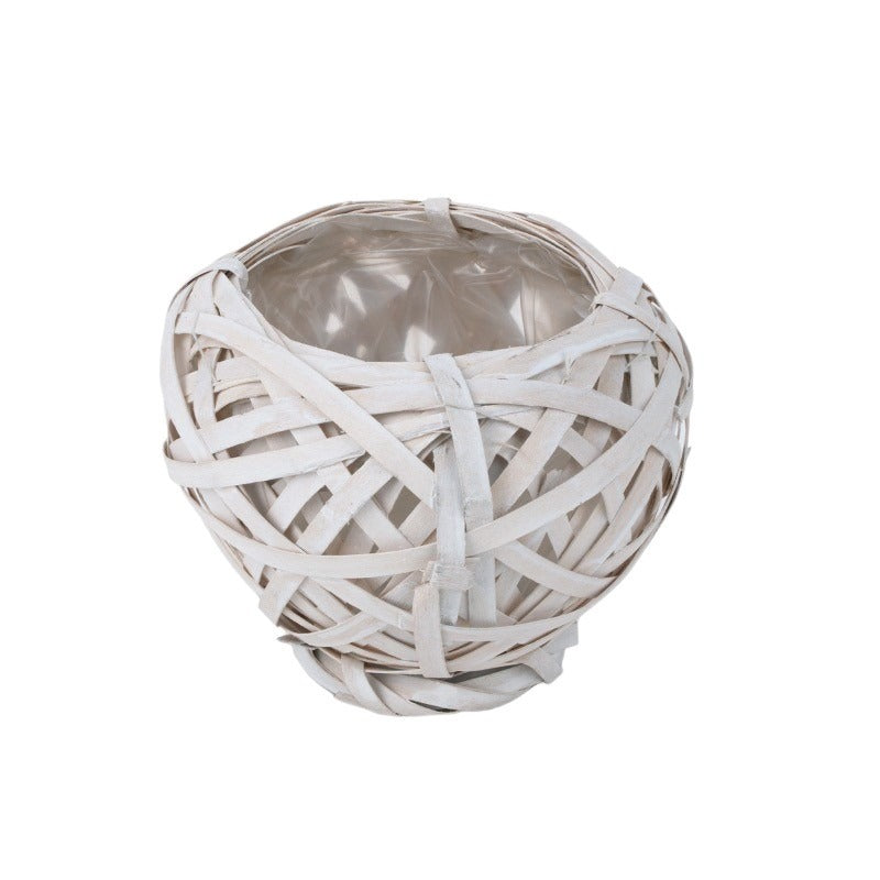 Vas Cuib De Păsări Alb 13,5/20X17Cm