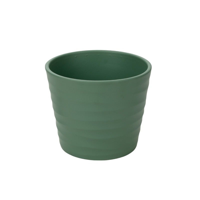 Oală Ceramică Wave Mată Verde Salvie 17Cm