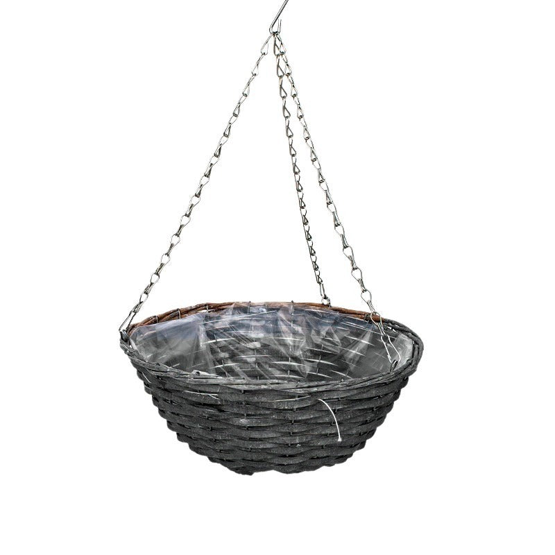 Coș Suspendat Din Lemn Gri 35X18/57Cm