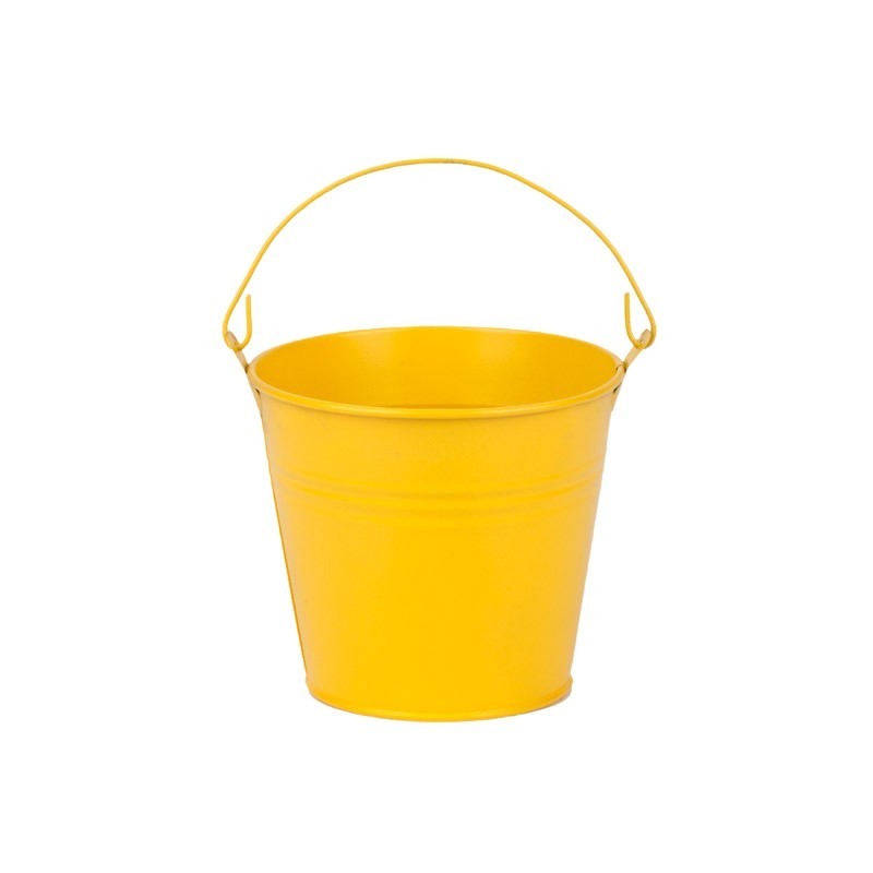 Găleată De Metal Galben Mat 15,6X14,8Cm