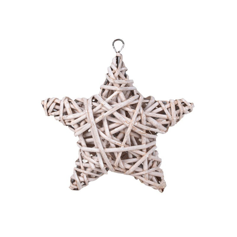 Fantă Răchită Stea De Răchită Agățat Alb 20X20X8Cm