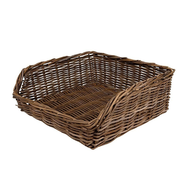 Coș De Depozitare Pătrat Din Rattan 50X50X20Cm