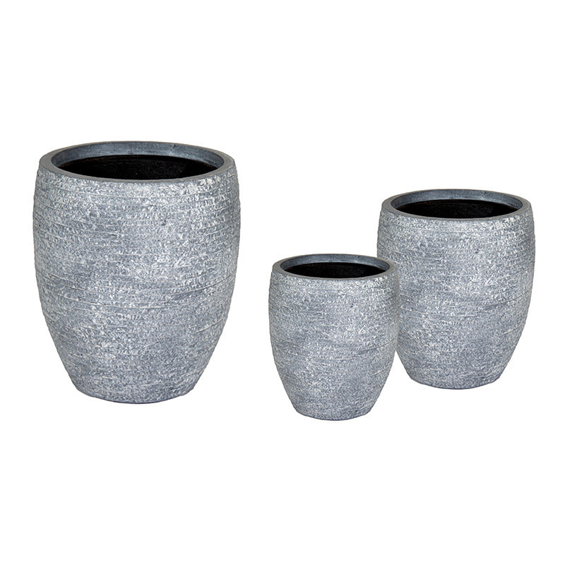 Ontario Monica Compozit Suport Pentru Plante Set Gri 25X28,5-44,5X50Cm S3