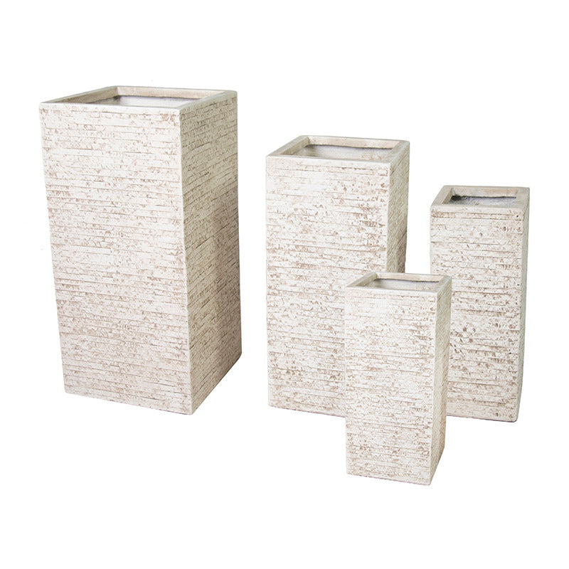 Ontario High Cube Suport Compozit Pentru Plante Culoare Nisip 23X23X50-41X41X80Cm S4
