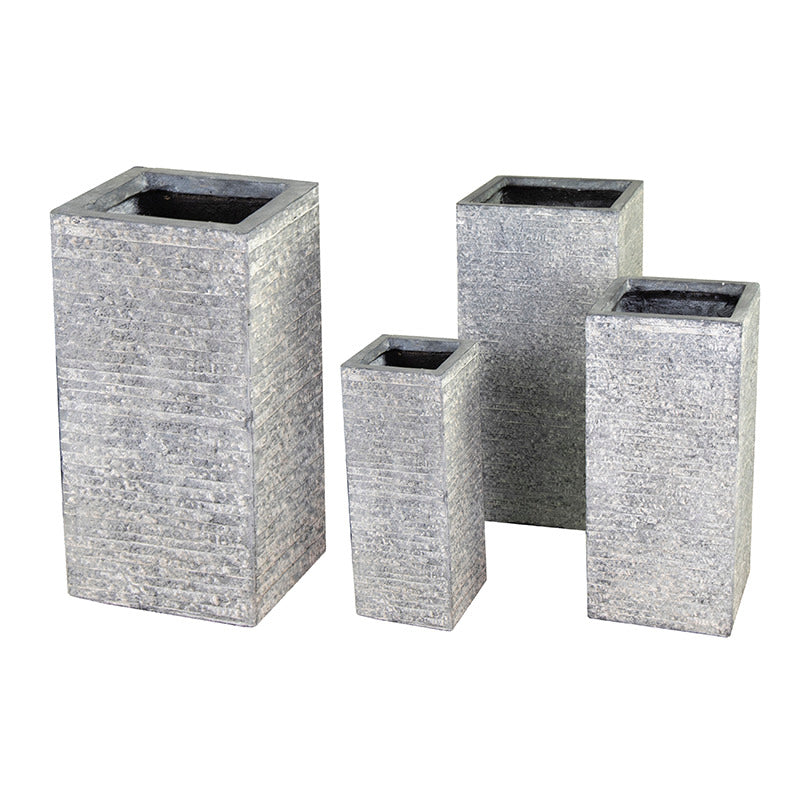 Ontario High Cube Suport Compozit Pentru Plante Gri 23X23X50-41X41X80Cm S4