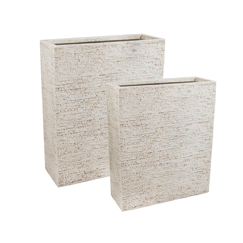 Ontario Terrace Set Ghiveci Compozit Culoare Nisip 60X23X72-80X30X92Cm S2