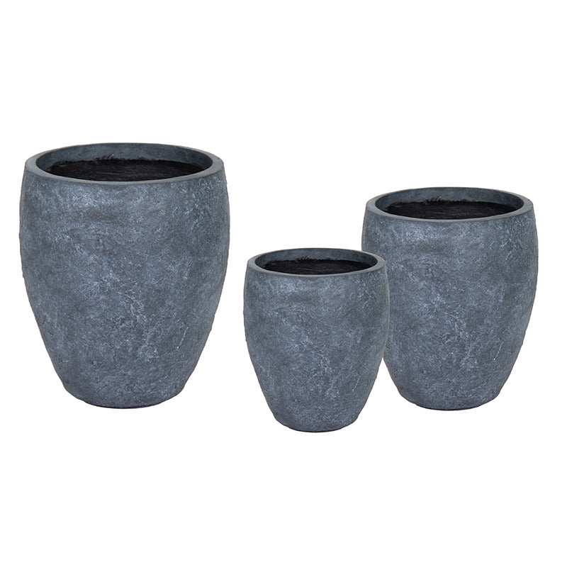 Alberta Monica Set Ghiveci Compozit Grafit 25X28,5-44,5X50Cm S3