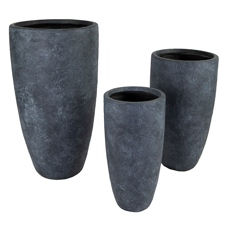 Alberta Vase Suport Gigant Pentru Plante Compozit Grafit 34X66-56X100Cm S3