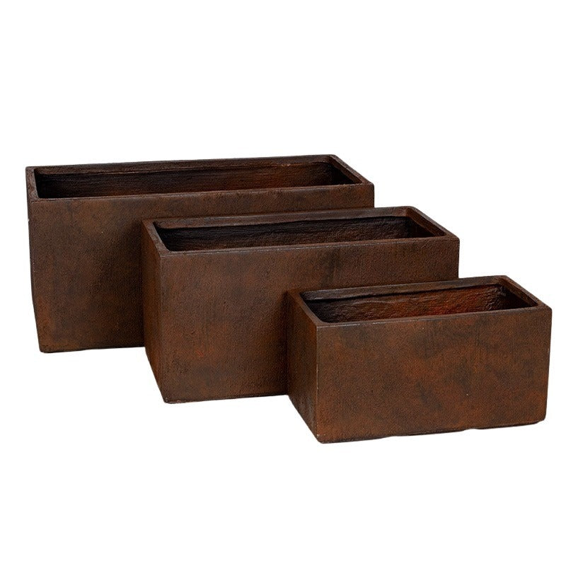 Yukon Tetra High Compozit Cutie Balcon Rugină Maro 60X30X30-100X45X45Cm S3