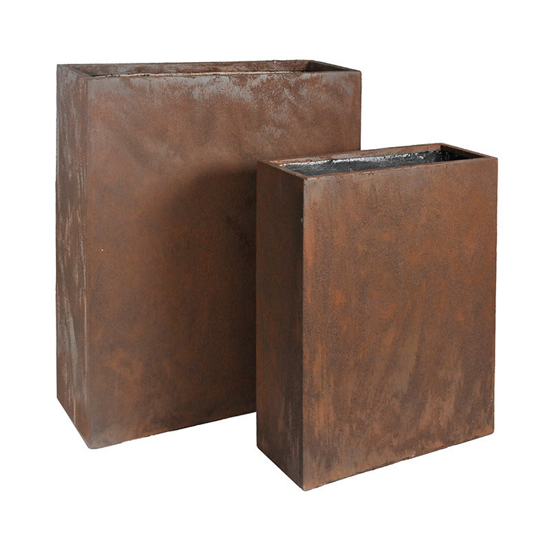 Yukon Terrace Divizor Compozit Plantator Rugina Maro 60X22X72-80X30X92Cm S2