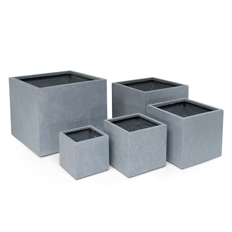 Atlanta Cube Compozit Suport Pentru Plante Set Gri 22,5X22,5X22X22-55X55X47Cm S/5