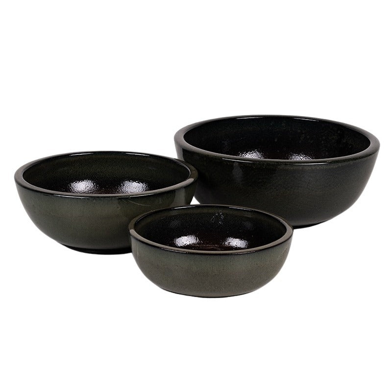 Singa Rita Ceramic Overbowl Set Verde Cedru 30X12-43,5X18Cm S/3