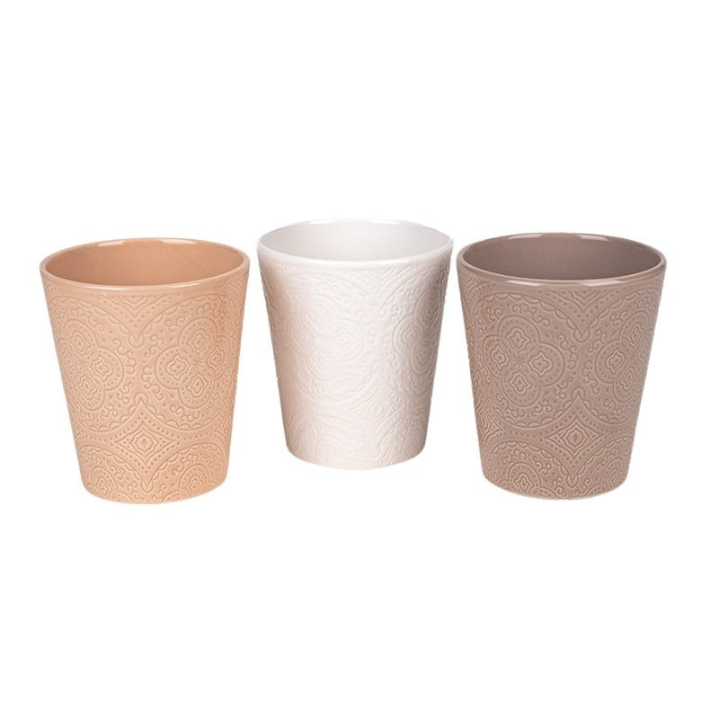 Vaza Cu Orhidee Aden Mix Alb/Crem/Drapel 12,5X14,5Cm