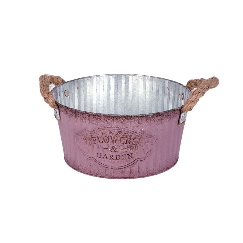 Andretta Staniu Castron Cu Toarte De Frânghie Mallow 27,5X12Cm