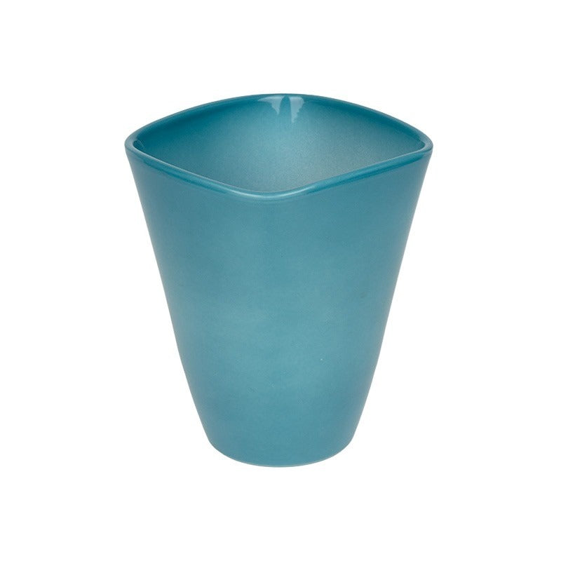 Vaza Cu Orhidee Quatro Lăcuită Turcoaz 14Cm