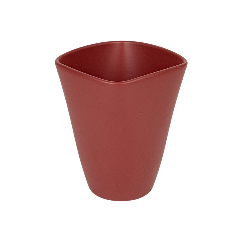 Vaza Quatro Orhidee Mată Marsala Roșu 14Cm