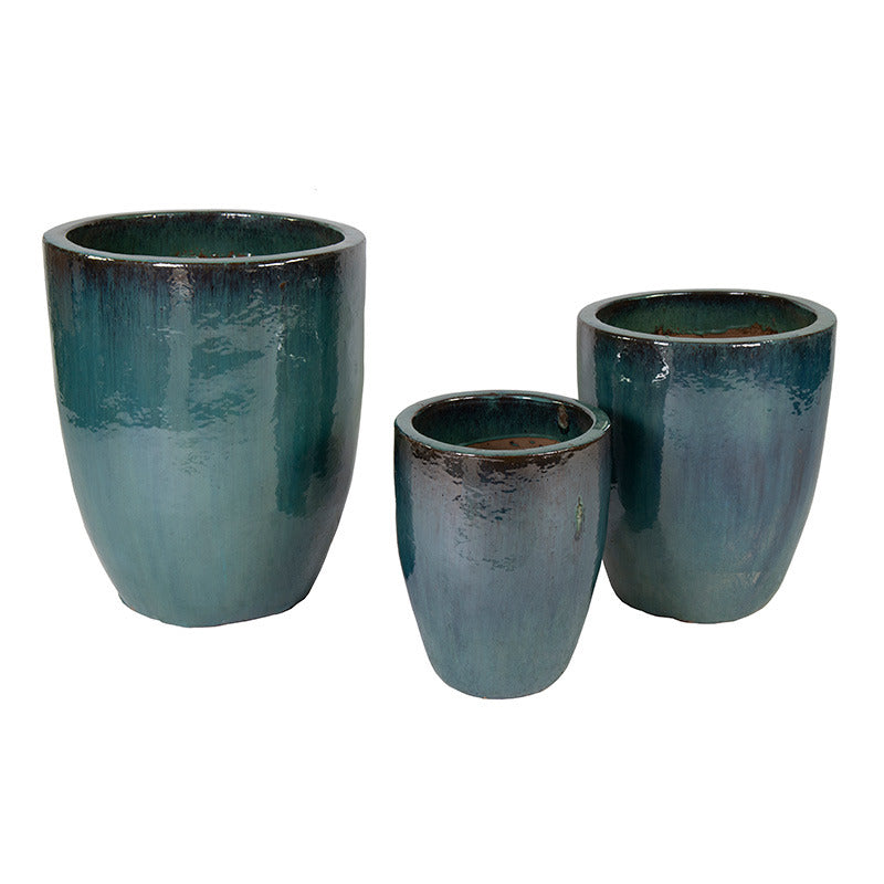 Kingston Classic High Ceramic Ghiveci Set Turcoaz 35X44-54X67Cm S3