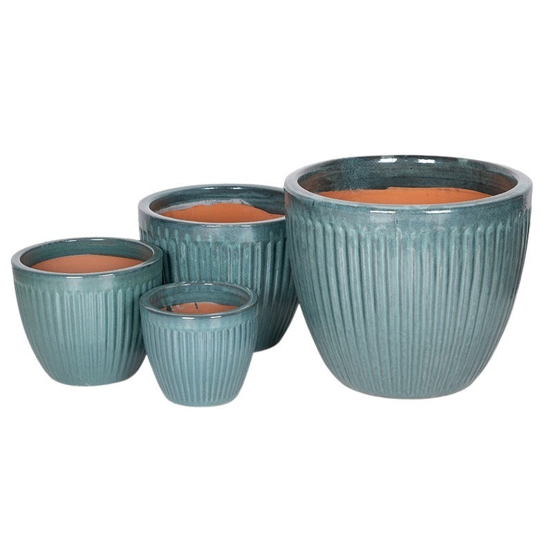 Robbins Classic Set Ghiveci Ceramic Verde Mușchi 22X18-48X39Cm S4