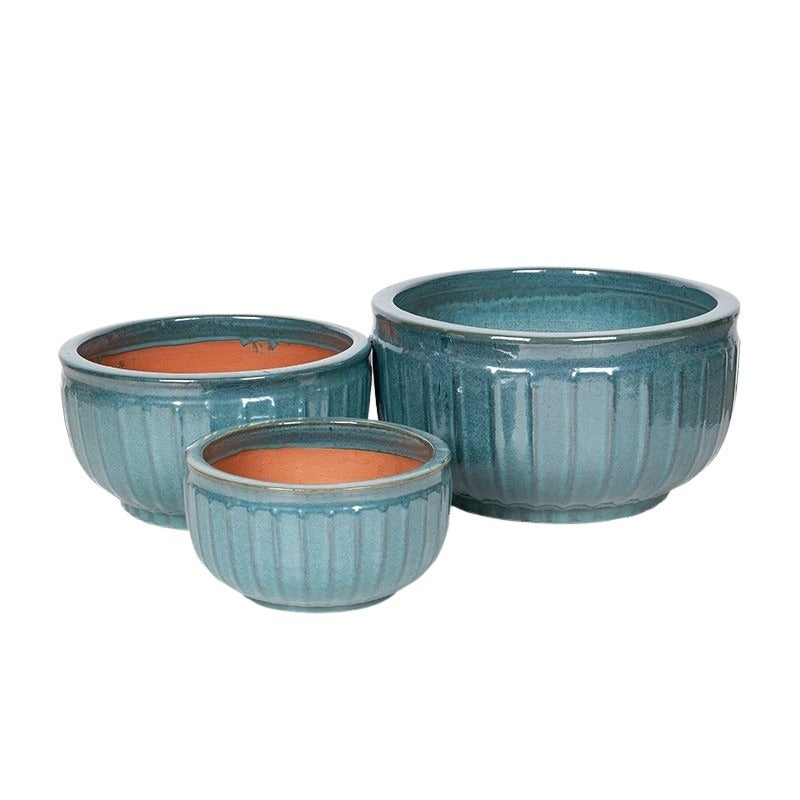 Montgomery Rita Set Ghiveci Ceramic Verde Mușchi 35X18-54X30Cm S3