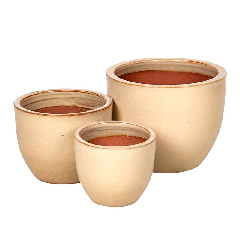 Davenport Suport Clasic Pentru Plante Din Ceramică Cremă 18X15-28X22,5Cm S3