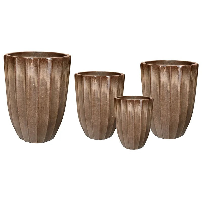 Noble Rib Vase Set De Vase Ceramice Macchiato 30X39-55X73Cm S4