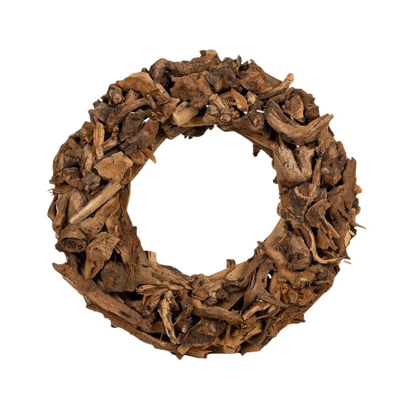 Sutton Plutitoare Coroană De Lemn Base Maro 62X17Cm