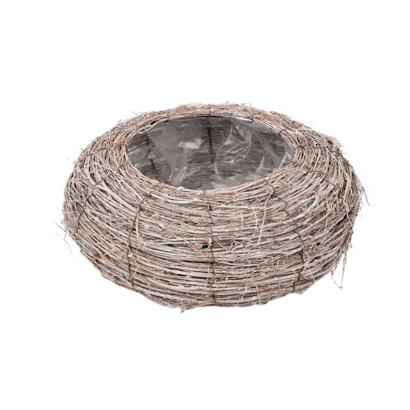 Ghiveci Din Răchită Atlin Gri Antic 38X15Cm