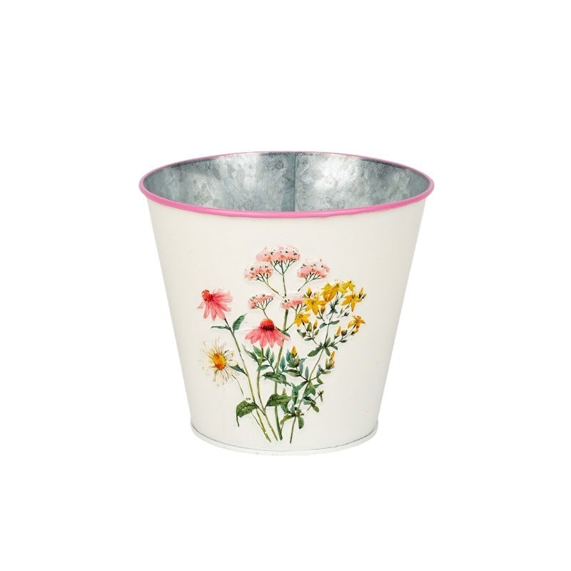 Vas Metalic Meadow Model Floare De Pajiște Alb 16X14,8Cm