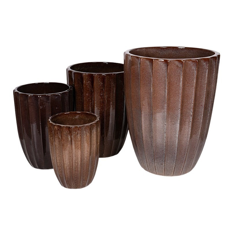 Harlow Vase Set Vază Ceramică Maro Rustic 30X39-55X71Cm S4