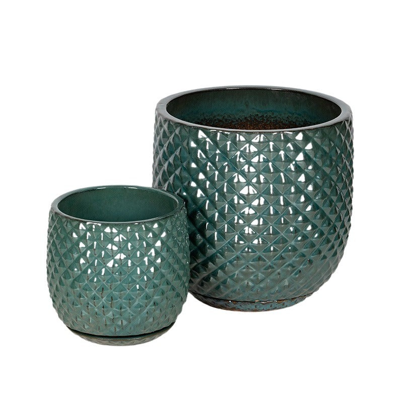 Nova Classic Set Suport Pentru Plante Din Ceramică Verde Mușchi 30,5X30,5-45,7X45,7Cm S2