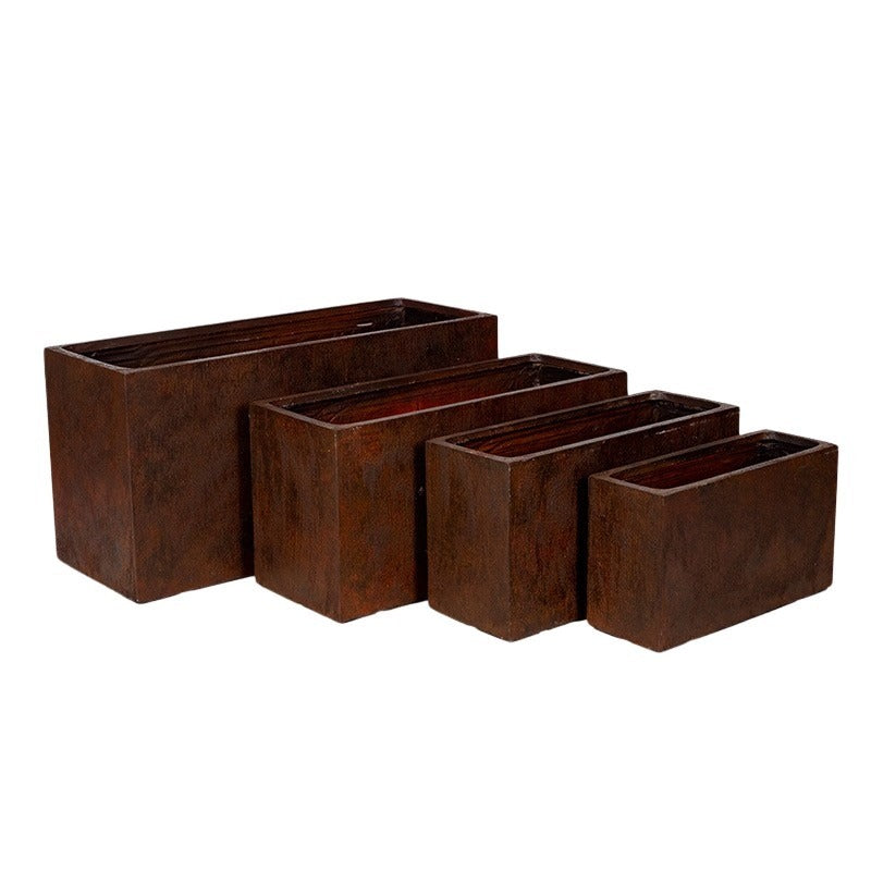 Yukon Tetra Grand Compozit Balcon Cutie Set Rugina Maro 60X21X35-110X40X55Cm S4