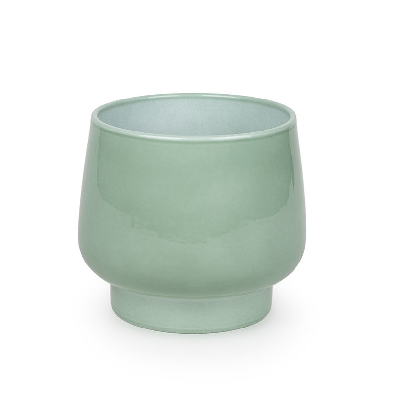 Ghiveci Ceramică Lăcuită Verde Salvie 12Cm