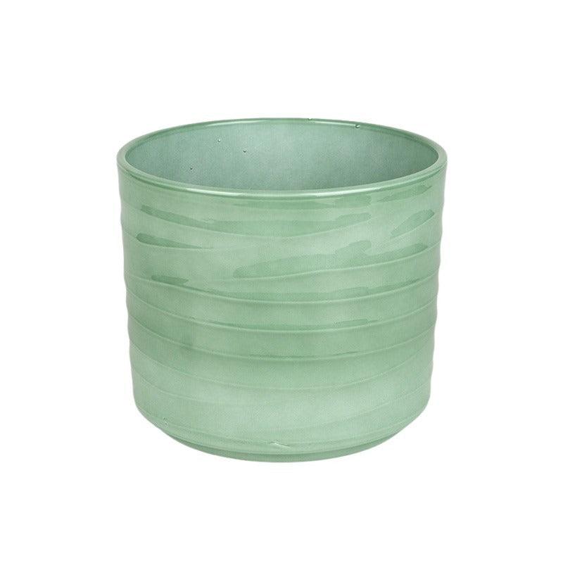Oală Cilindrică Ceramică Wave Verde Salvie Strălucitor 16Cm