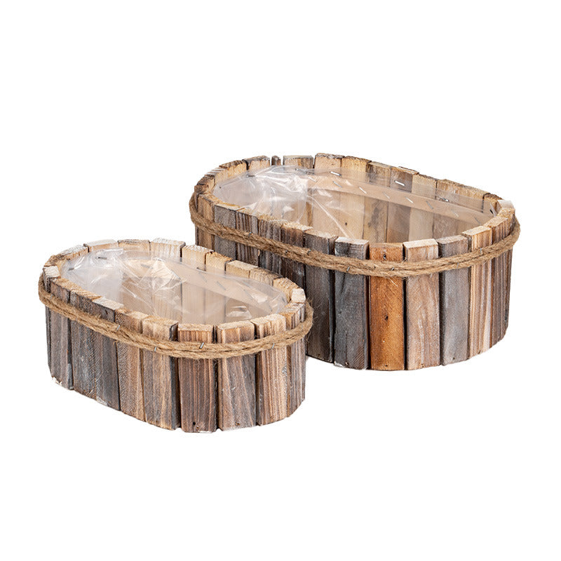 Set Castron Oval Din Lemn Maro 28X19X10Cm S2