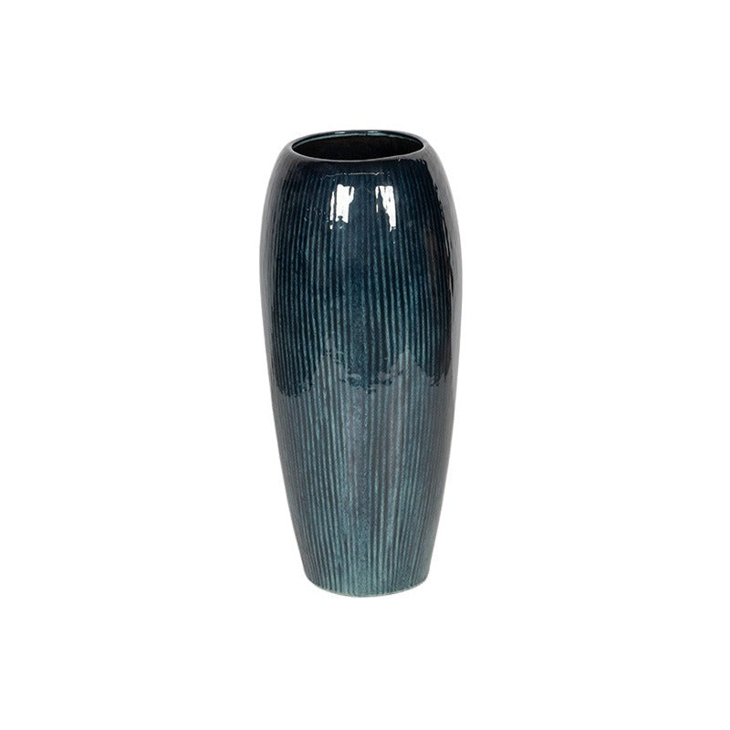 Saxon Vază Ceramică Albastru Turcoaz 33X80Cm