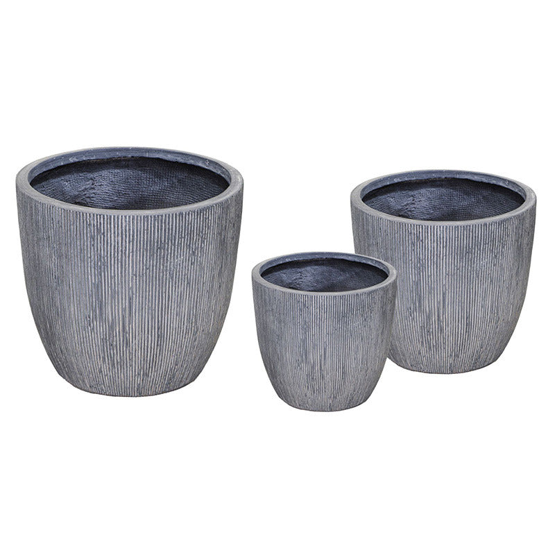 Toronto Classic Compozit Suport Pentru Plante Set Gri 25X25-39X38Cm S3