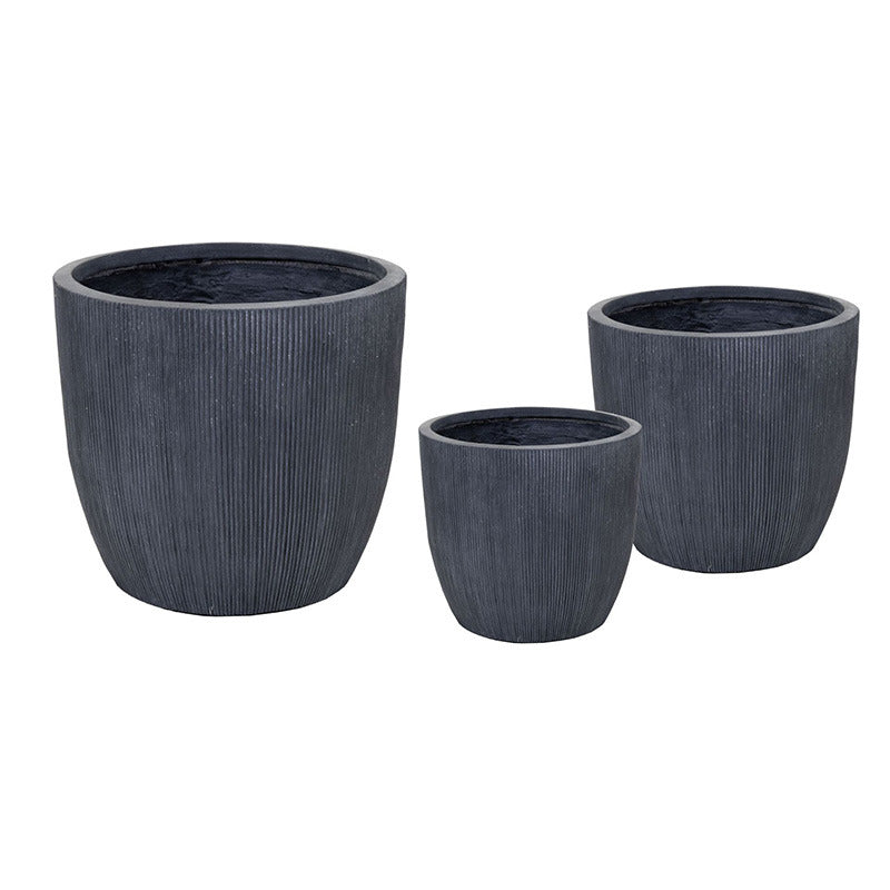 Toronto Classic Compozit Suport Pentru Plante Set Grafit 25X25-39X38Cm S3