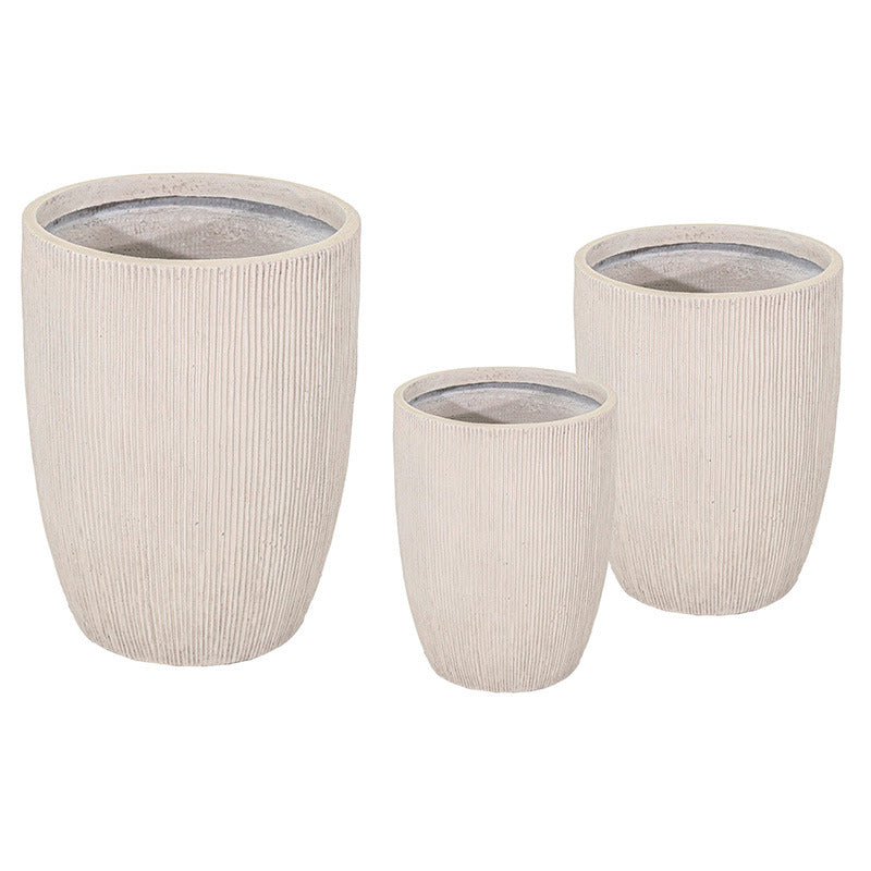 Toronto Classic High Compozit Suport Pentru Plante Set Culoare Nisip 28X38-42X52Cm S3