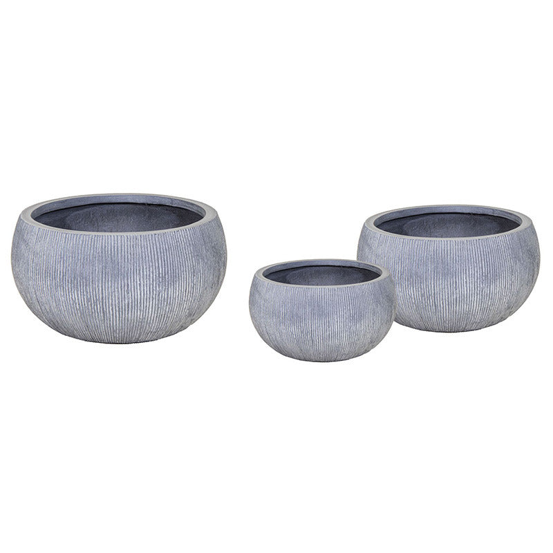 Toronto Greta Set Ghiveci Compozit Gri 31X15,5-56X28Cm S3