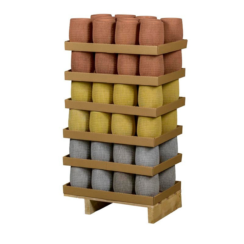 Fez Ceramic Pot Gri-Cayenne-Galben Mix Palet 16X22Cm - 36Pcs