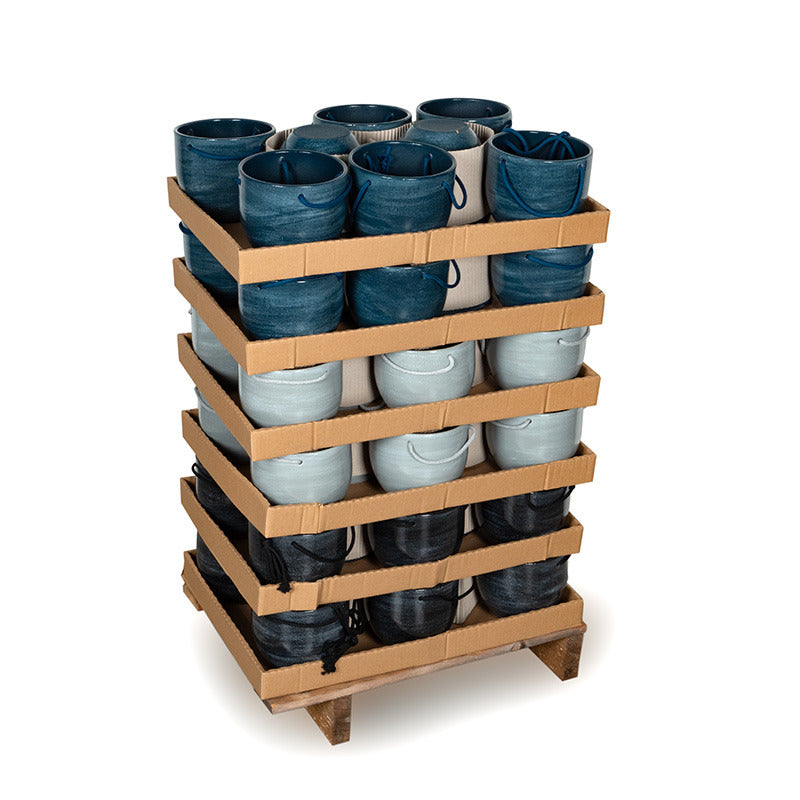 Freya Coș Suspendat Ceramic Albastru-Gri-Alb Mix Palet 16X14Cm - 48Pcs