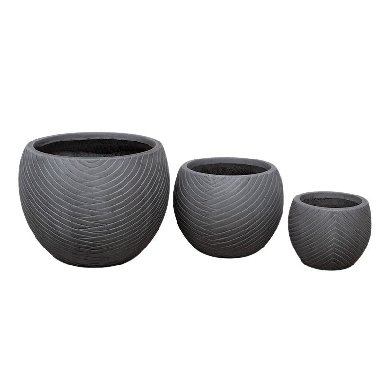 Colombo Globe Compozit Sferic Set De Pahare Gri 30X23-53X41Cm S3