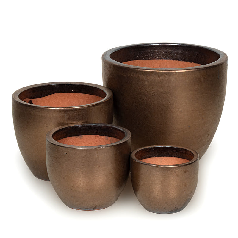 Sydney Classic Ceramic Suport De Plante Set Bronz 22X21-48X41Cm S4