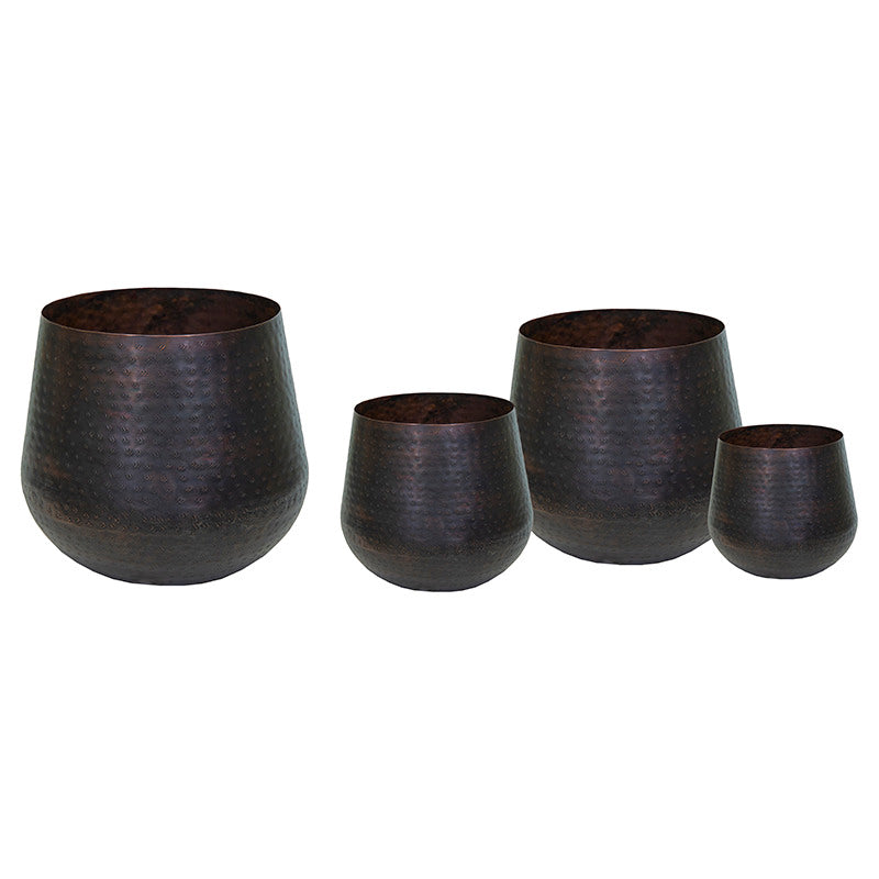 Madras Caldron Oală Metalică Set Maro 26X22-50X38Cm S/4