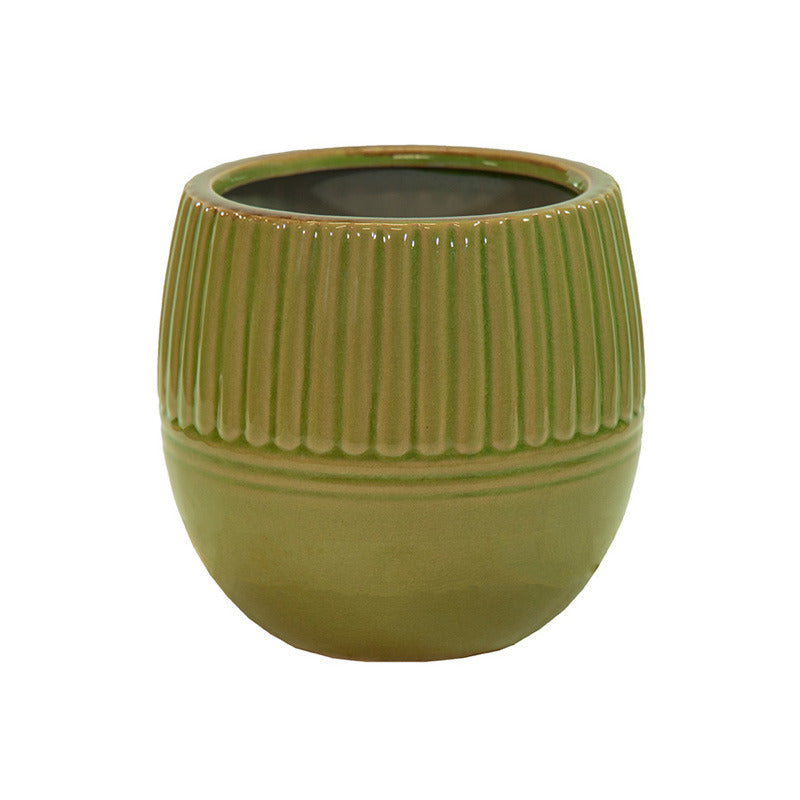 Loren Folds Vas Ceramic Verde Kiwi 12,5X11Cm