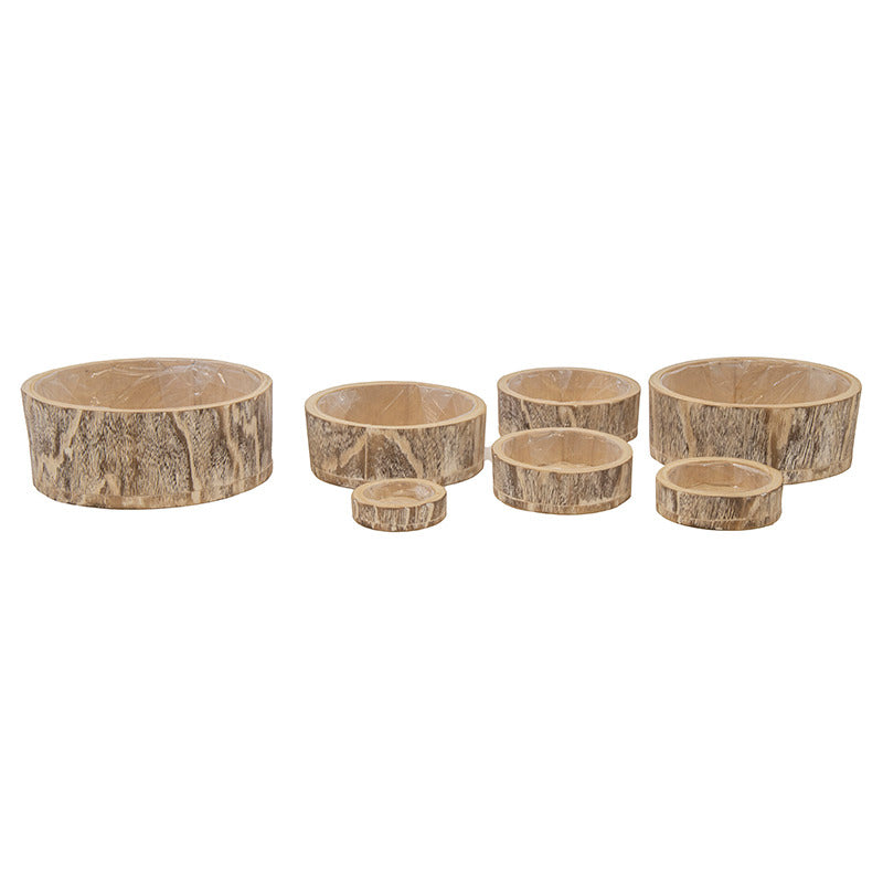 Frida Set Castron Din Lemn Maro Natural 13-38X4-15Cm S/7
