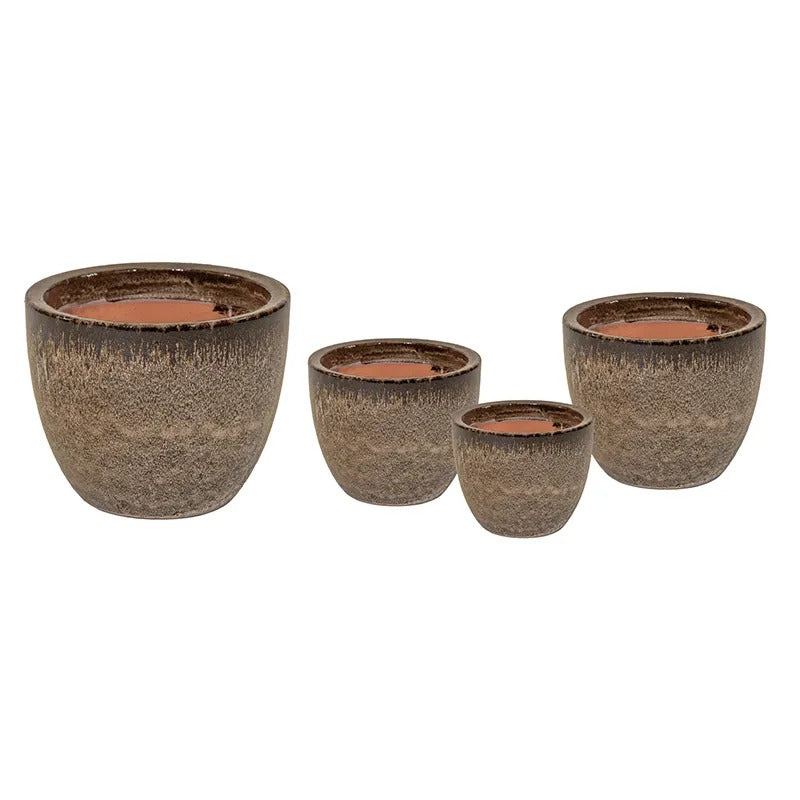 Sydney Classic Ceramică Suport De Plante Set Espresso 22X21-48X41Cm S4