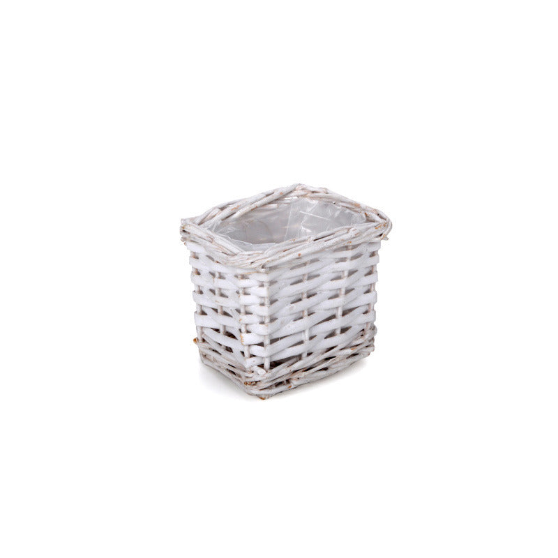 Split Răchită Cărămidă Coaster Alb 10X8X9Cm